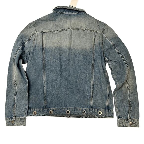 Mavi Jeans Co. Women's Denim Jacket‎ Size S Light Wash Button Front Grommet Hem - Picture 2 of 13